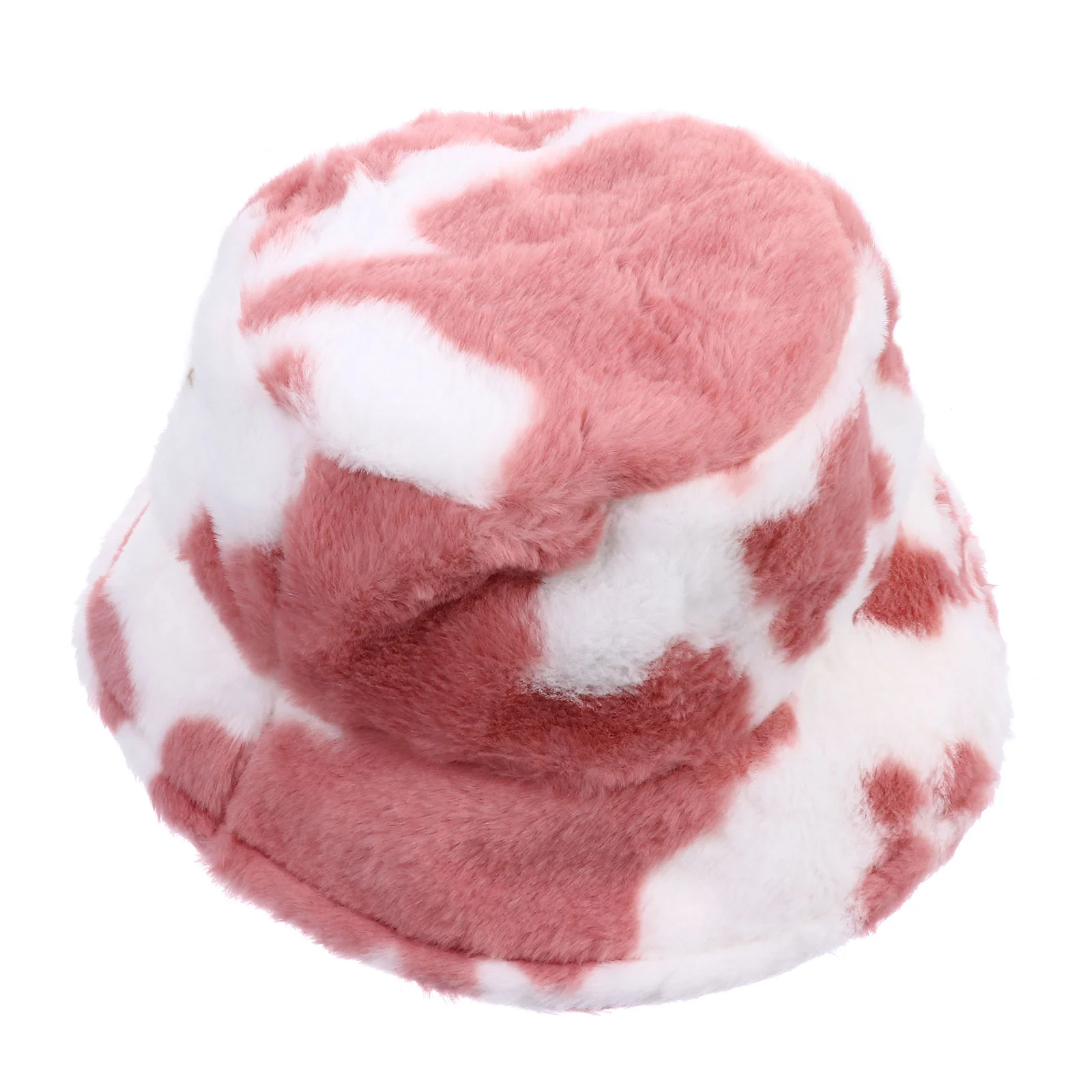 

Printing Cow Bucket Hat 's Hats & Caps Furry Pattern Fisherman Plush Wide Brim Fashion Warm