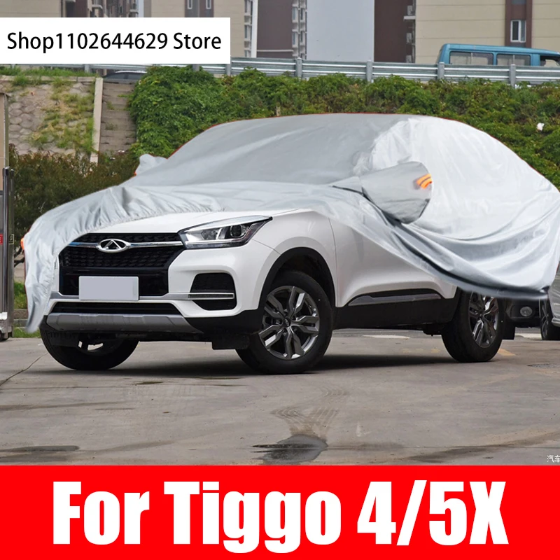 

Exterior Car Cover Outdoor Protection Full Covers Snow Sunshade Dustproof for Tiggo 4 5X DR 5.0 2018 -2023 SUV Accessories