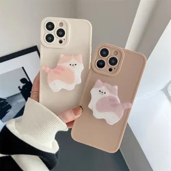 Korea Cute Cartoon Kitten Grip Acrylic Mobile Phone Holder Socket Stand Ring Cell Phone Support Bracket Smartphone Accessories