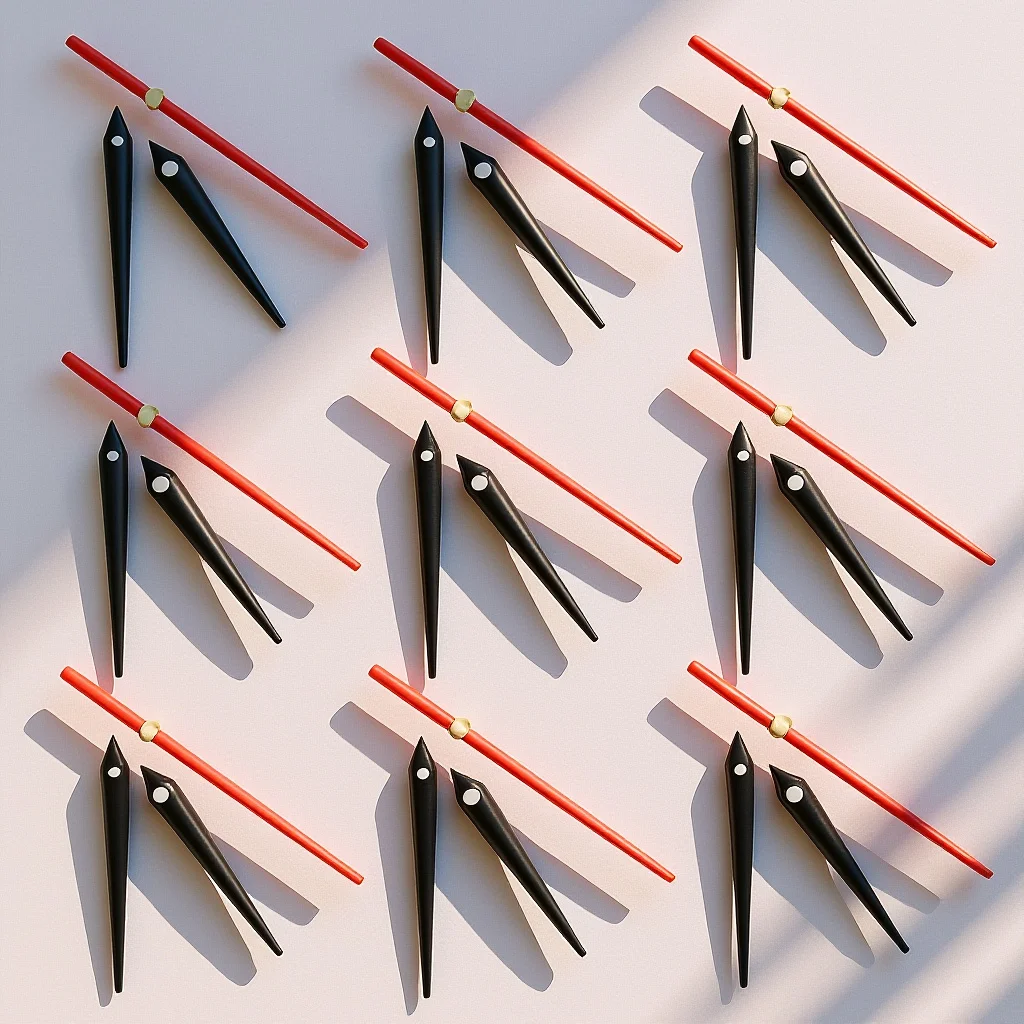 

10 set Metal Hands Lightweight Aluminum Diy Clock Pointer Replacement For Wall Clock Movement Parts Craft Home Decor