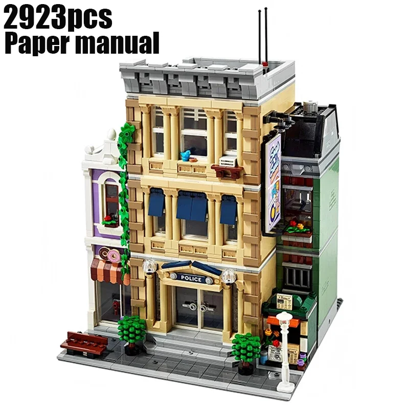 

2923pieces Police Station Building Blocks Room Decoration Houses Model Construction Bricks Adults Birthday Gift Compatible 10278