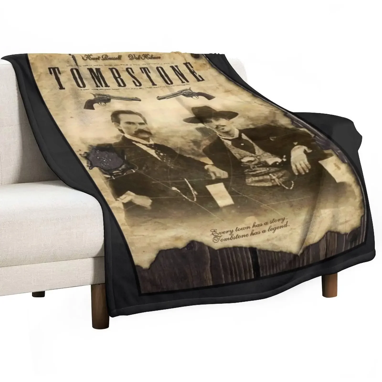 Tombstone Movie Poster Throw Blanket Large Bed linens Sofas Blankets