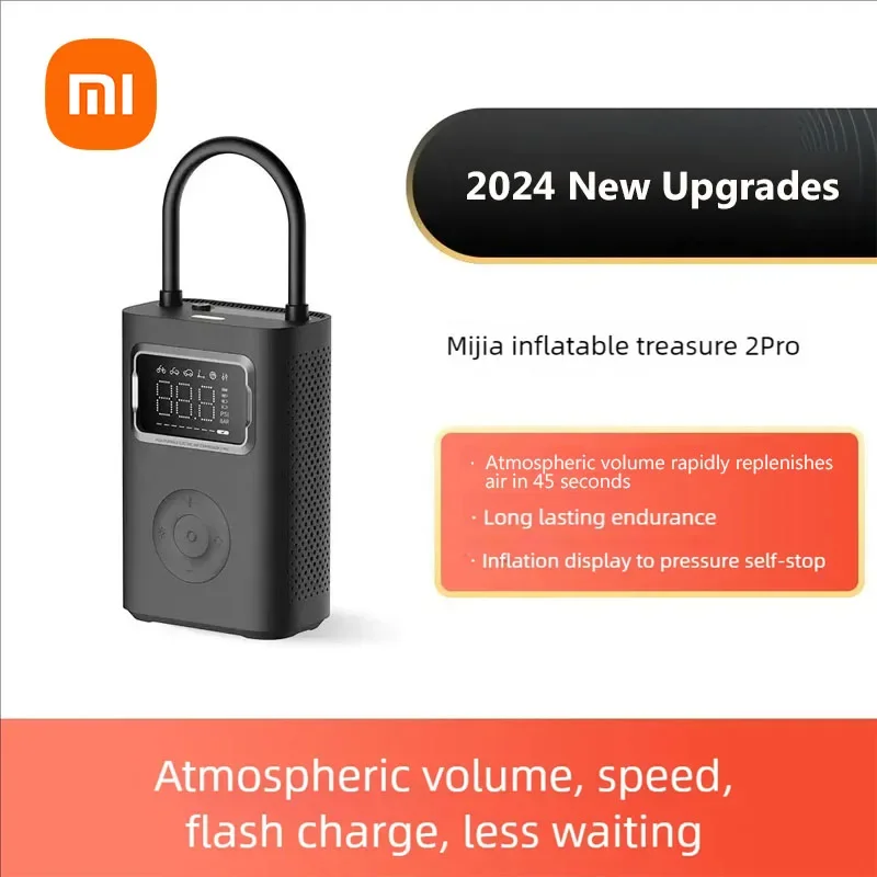 2024 Xiaomi Mijia Air Pump 2 Pro Portable Electric Inflatable Treasure 150psi High Pressure USB-C Car Scooter Motorcycle Soccer