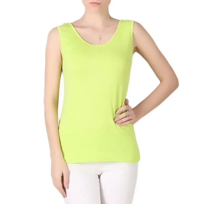 New summer U-neck plus size vest large collar camisole bottoming shirt pink top womens clothing 6XL 5XL 4XL tank tops