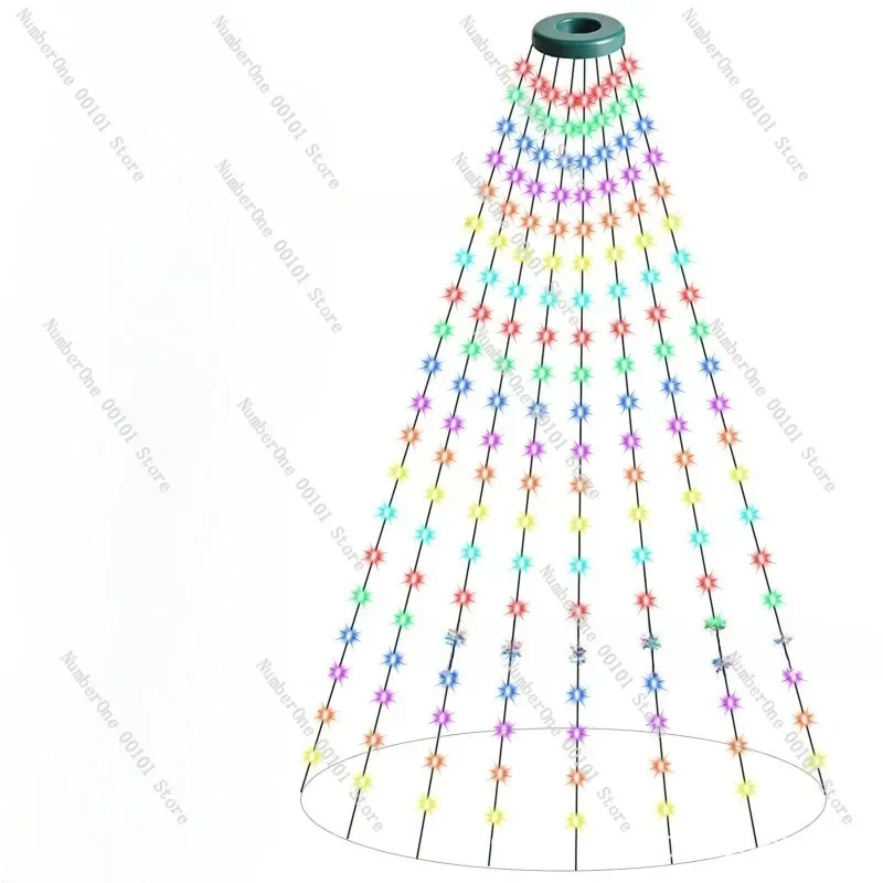 Christmas tree light LED three wire light string Bluetooth intelligent remote control outdoor decoration holiday light