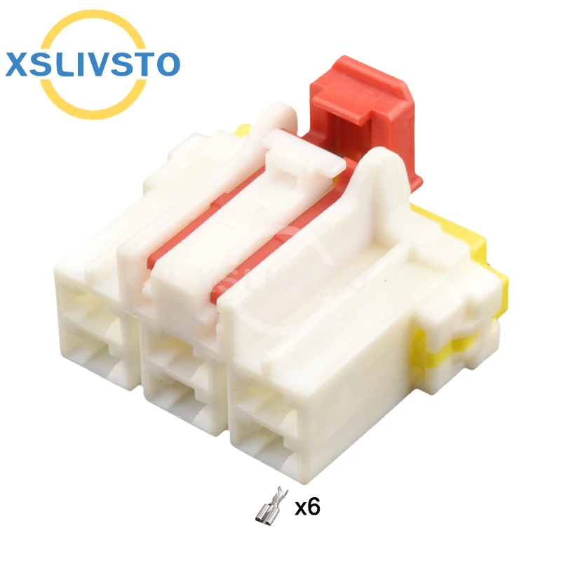 1 Set 6 Pin 6.3 Series Automotive Large Power Electric Cable Harness Socket AC Assembly Car Connector MG650887