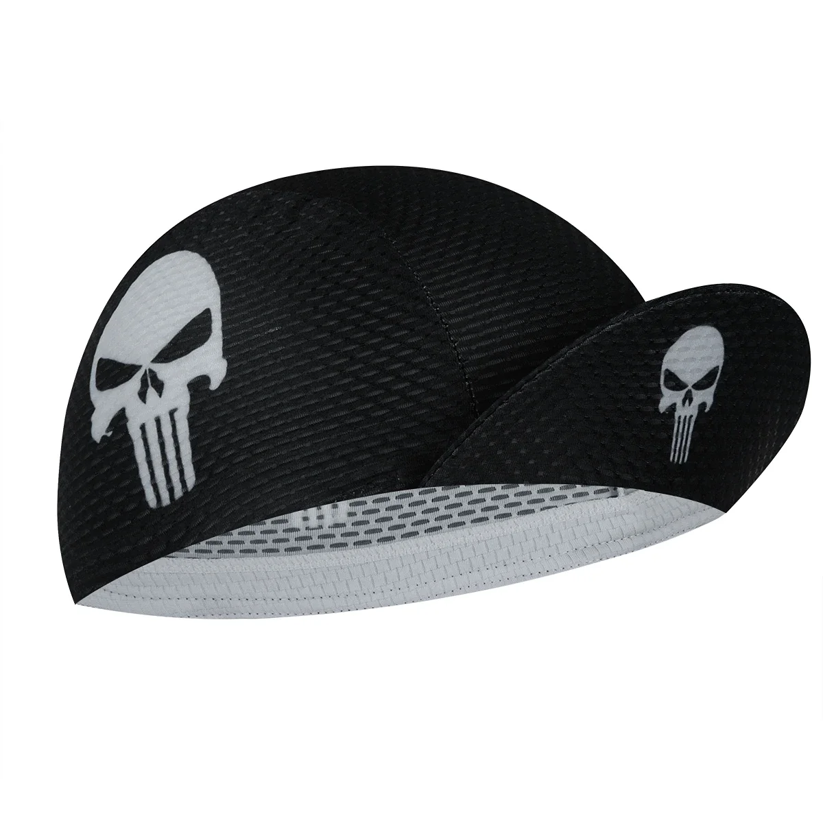 Black Skull Cap Bike Hat Quick Dry Cycling Caps Men Women Breathable Cycling Hat Bicycle Cap Running Sports Mesh Gorros