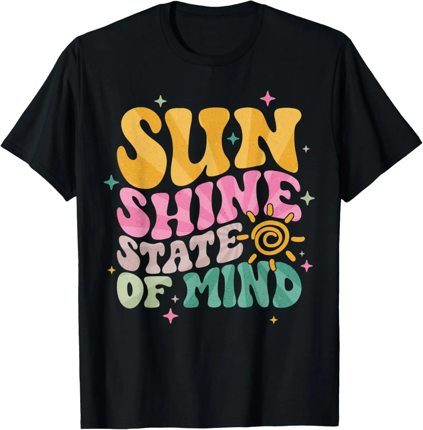 

Groovy Sunshine State Of Mind Summer Break Vacation T-Shirt