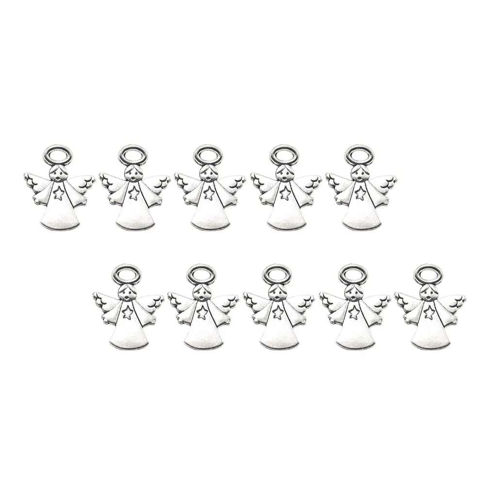 

20 Pcs Angel Pendant Alloy Jewelry Making Materials Praying naments Creative Decorative Charms Elegant Blessing DIY Accessories