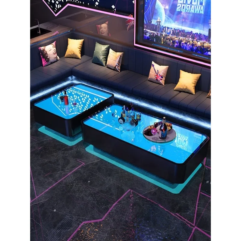 Special stainless steel glass table for volume sales in the booth hall