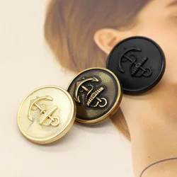 DOTOLLE 6Pcs 15/18/20/23mm Classical Gold Metal Buttonsfor Clothing Coat Suit Jean Handmade Decoration DIY Crafts