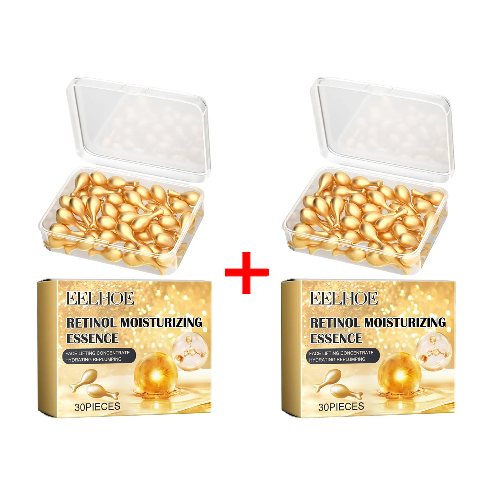 Eelhoe Retinol Face Essence Capsule Moisturizing Dry Reducing Fine Lines Improve Firming For Glowing Skin Facial Essential Oils