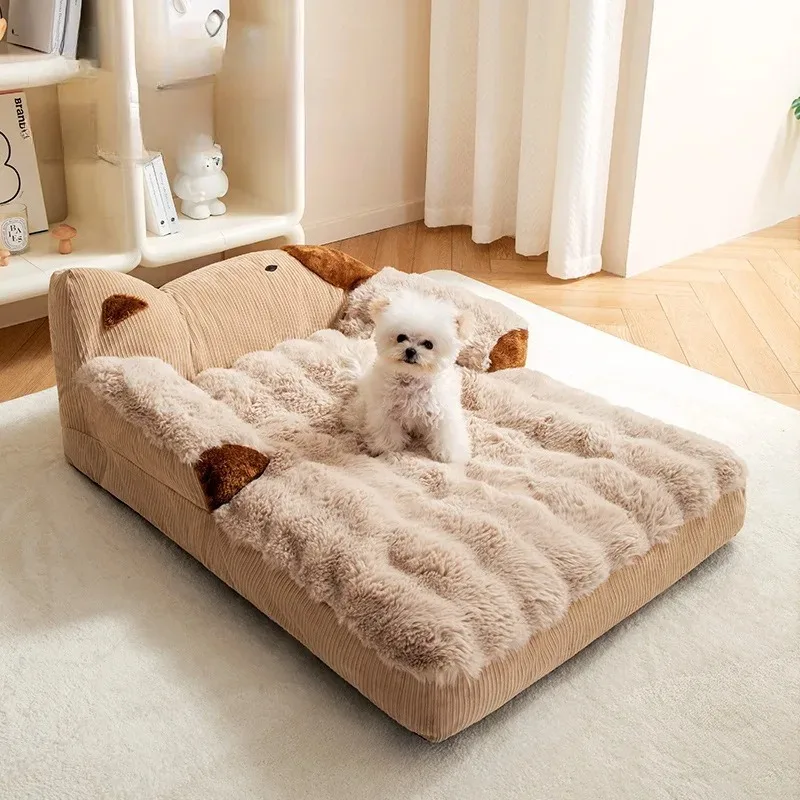 Pet Bed for Dog Small Breeds Dogs Cats Accessory Accessories Beds Pets Kennel Medium Cushions Blanket Fluffy Products Mat Large