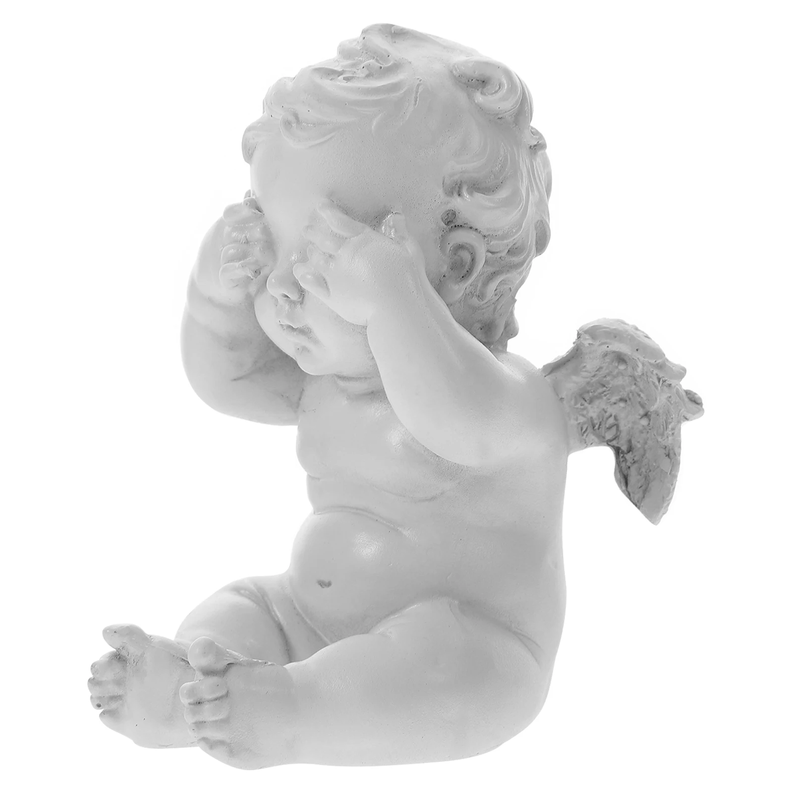 

Ornaments Figure Sculpture Decoration Angel Statues for Home Statuette Figurine White Miss