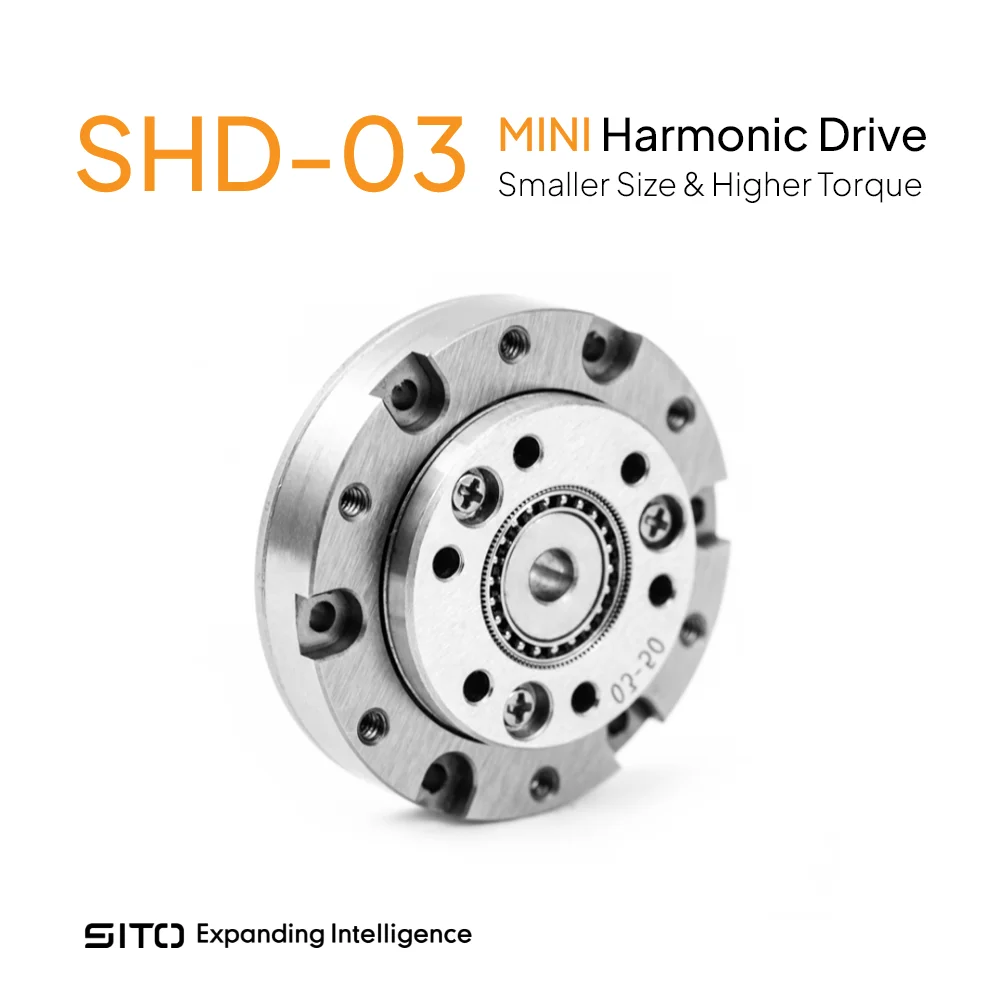 SHD03 Micro Hollow Step-down Gearbox Nema 8 Servo Motor Speed Reducer 50:1 Industrial Harmonic Reducer 28mm Motorreducer