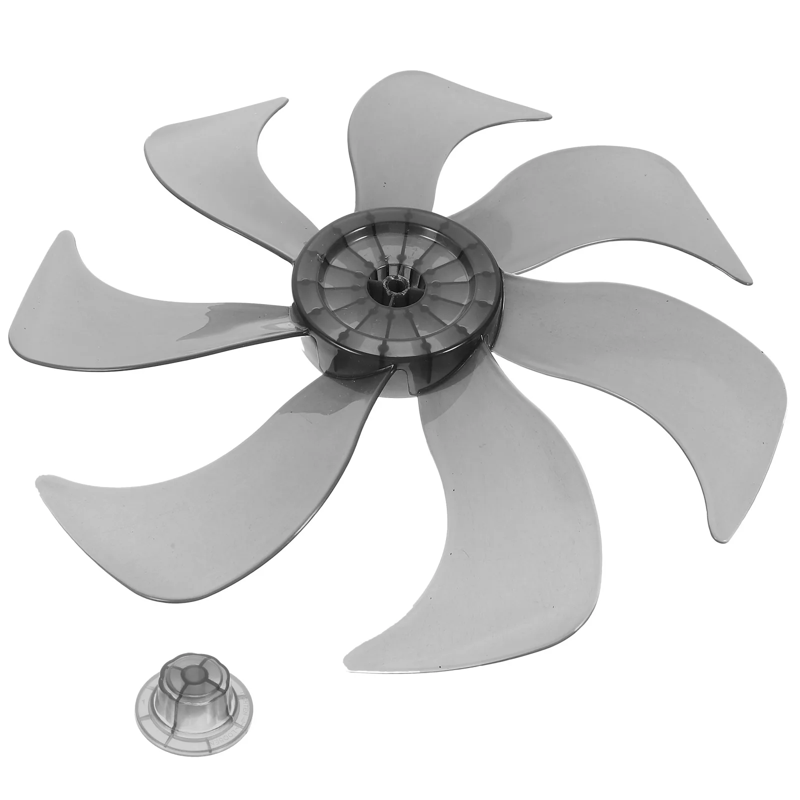 

Universal 14 Inch 7 Blades Fan Replacement for Standing Desk Table Wall Fans Black Transparent PP Material Low Noise