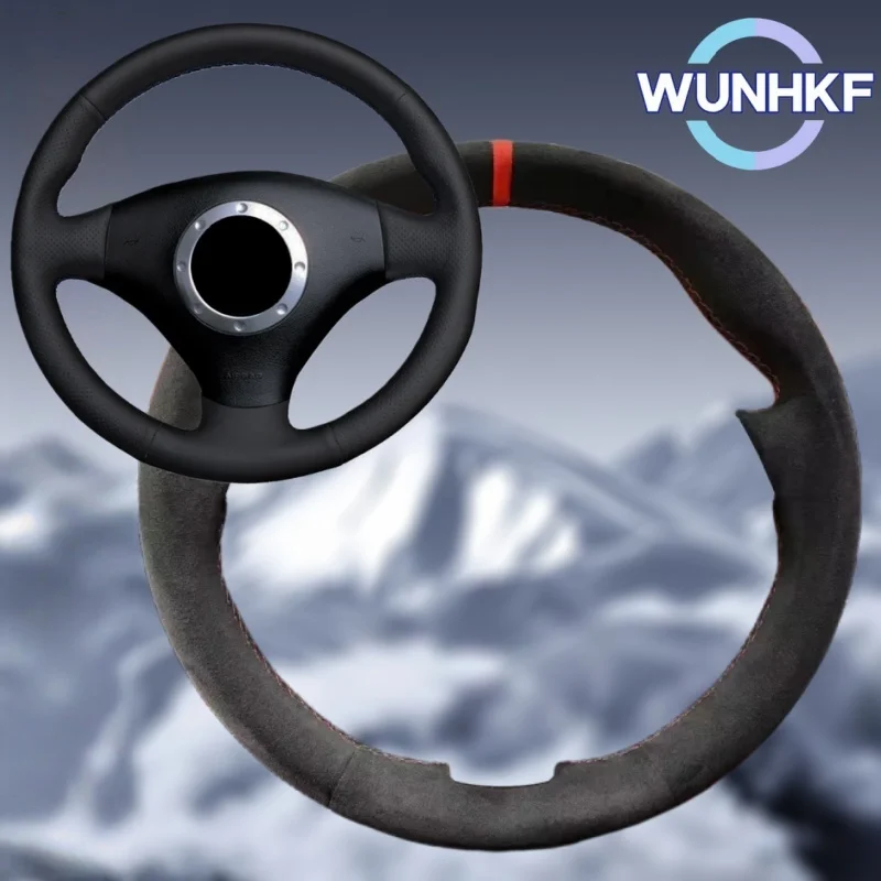 

DIY Steering Wheel Cover For Audi A2 8Z A3 8L Sportback A4 B6 Avant A6 C5 A8 D2 TT 8N S3 S4 RS 4 RS 6 Warm Suede Steering Wrap