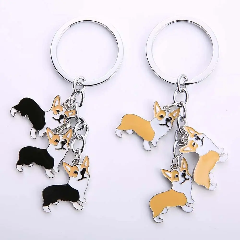 Spaniel Accessories Pet Key Ring Car Key Holder Couple Ornaments Dog Key Chain Corgi Key Chain Handbag Pendant Bag Key Chain