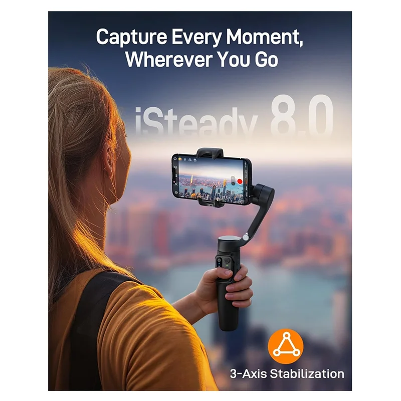 A34M-Hohem Isteady X3 SE مثبت Gimbal محمول قابل للطي 3 محاور هواتف Gimbal مع جهاز تحكم عن بعد قابل للفصل