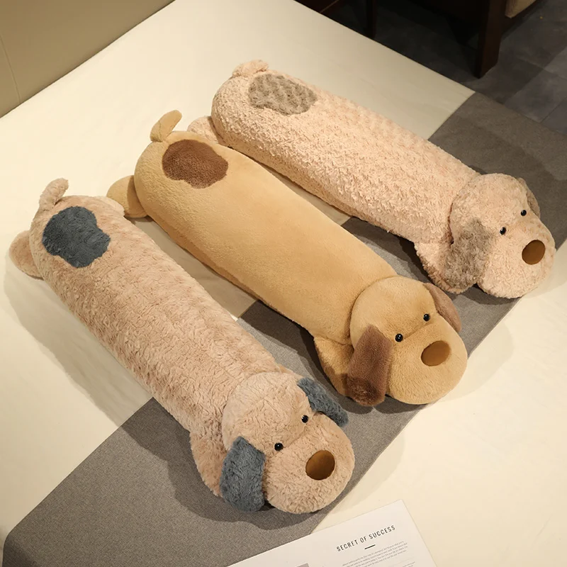 Urocze Kreatywne Pluszaki Pieski w Kształcie Paska 90/110cm, Super Miękkie Długie Poduszki do Rzucania, Śmieszne Prezenty Urodzinowe, Dekoracja Domu dla Dzieci