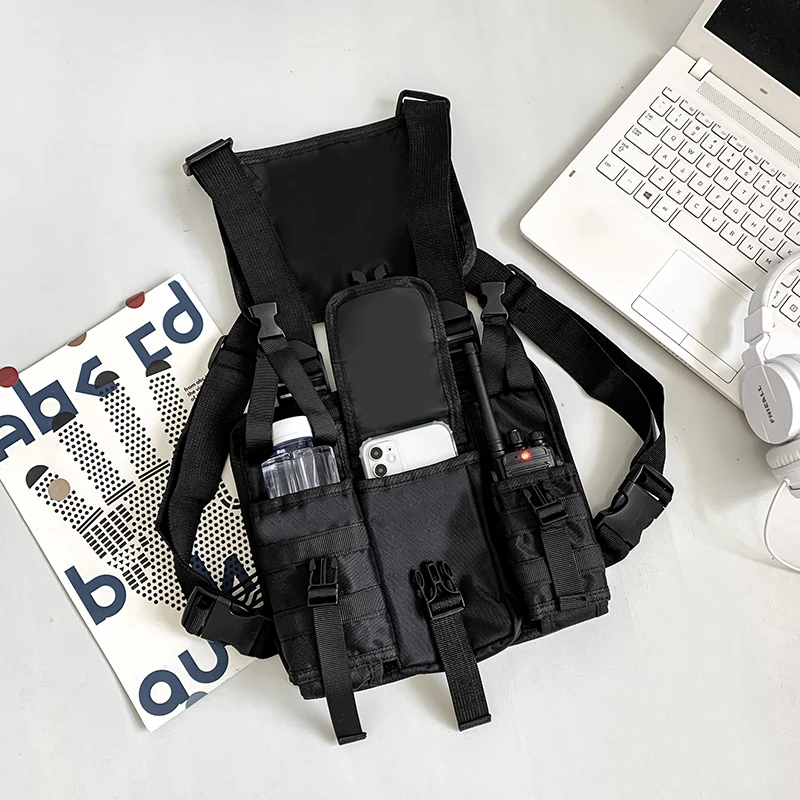 Hip-hop Streetwear Ladies Chest Bag 2025New Unisex Tactical Vest Backpack Multi-function Men Vest Pocket Sport Travel Chest Pack view 6