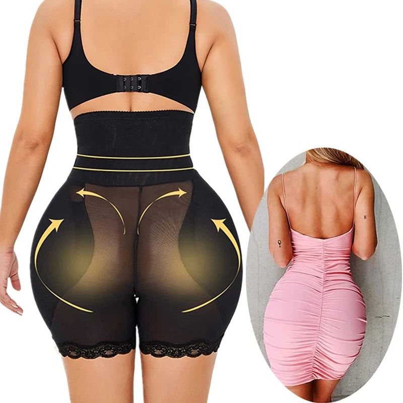 Women Butt Lifter Hip Enhancer Padded Panties Shorts Body Shaper High Waist Boyshorts Shapewear Push Up Fake Ass Booty Panty