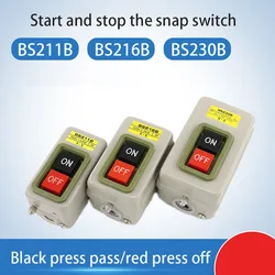 BS211B/216B/230B Power Control Pushbutton Switches Three-Phase Motor Start Pushbutton Pressure Button Switches