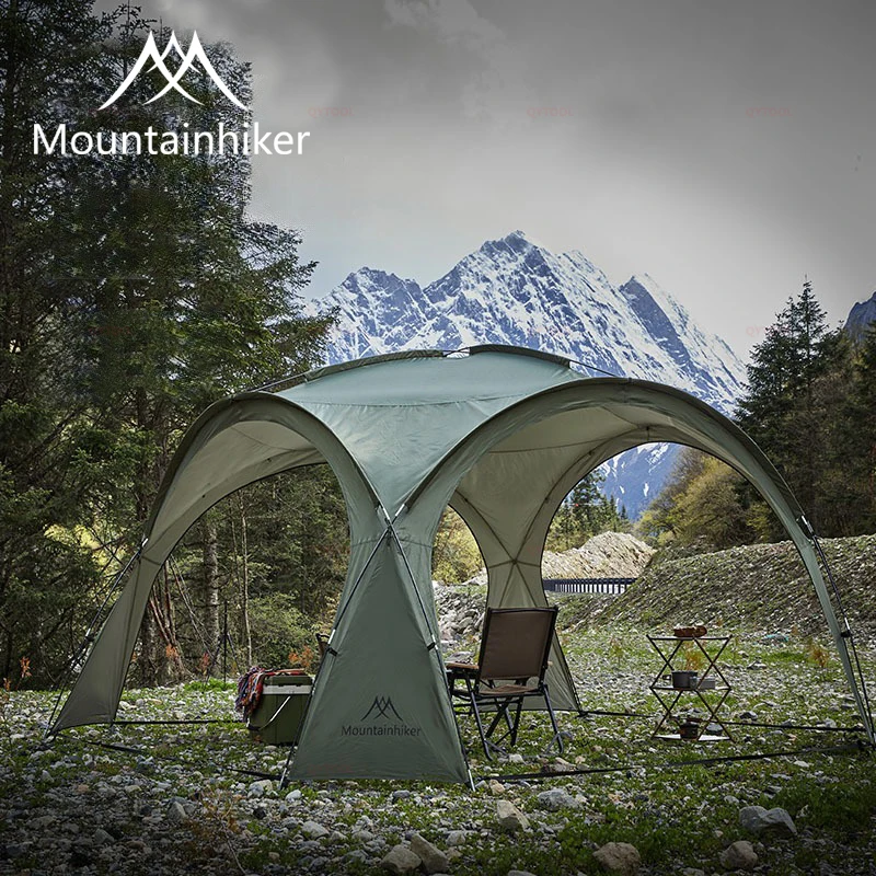 MOUNTAINHIKER 8-10Person Large Dome Tent Outdoor Camping Tent Awning Pergola Tent  Beach Sun Shelter Hanging Yarn Cloth for Tent