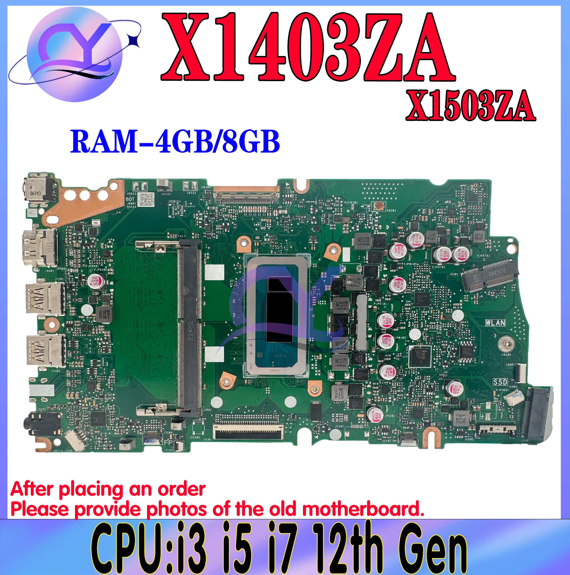 X1403ZA Mainboard For ASUS X1503ZA X1603ZA X1402ZA X1502ZA X1602ZA X1405ZA X1505ZA X1605ZA X1703ZA X1702ZA Laptop Motherboard