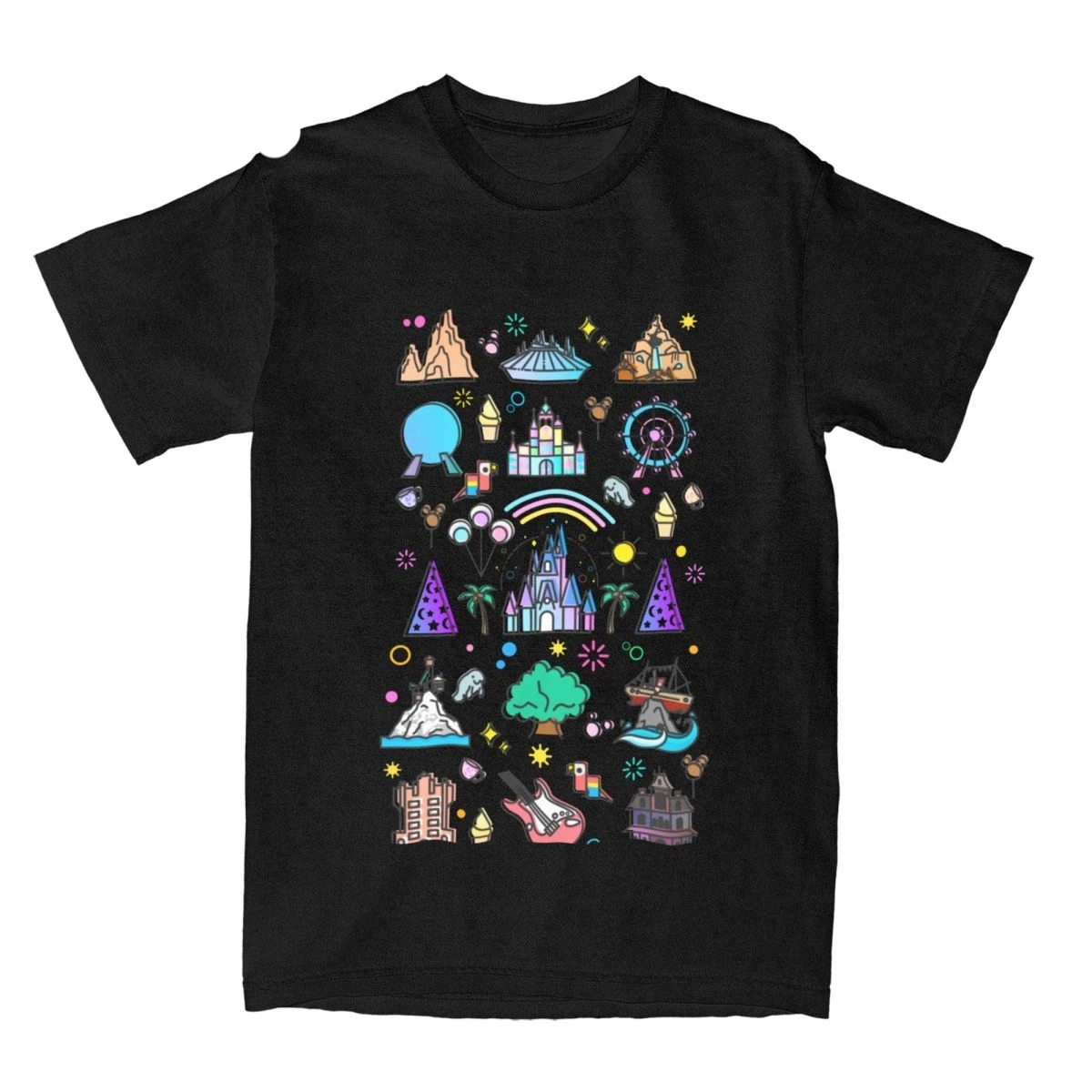 Happiest Place On Earth Collection Haunted Mansion T-Shirts for Men Women Pure Cotton T Shirts Short Sleeve Tees Summer Clothes