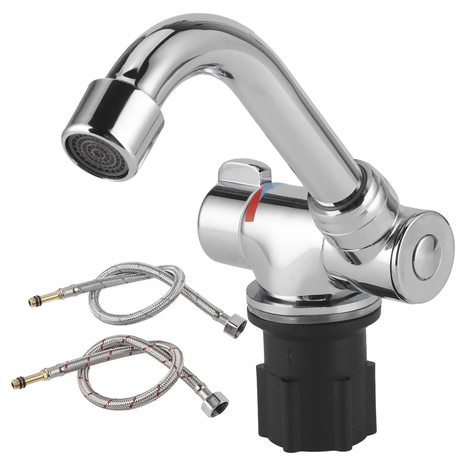 

for rv G1/2in Thread Water Faucet Hot Cold Water Outlet 360 Rotation for rv for caravan Kitchen Bathroom Supplies