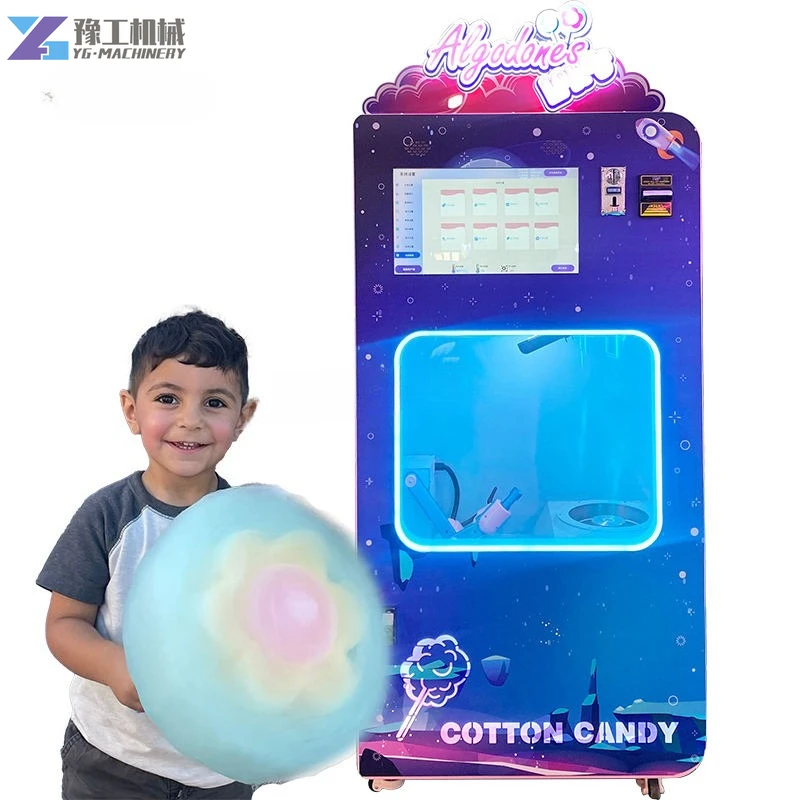 Hot Sale Cotton Candy Vending Machine Small Business Cotton Candy Machine Earn Money Kids Delicious Cotton Candy Making Machine