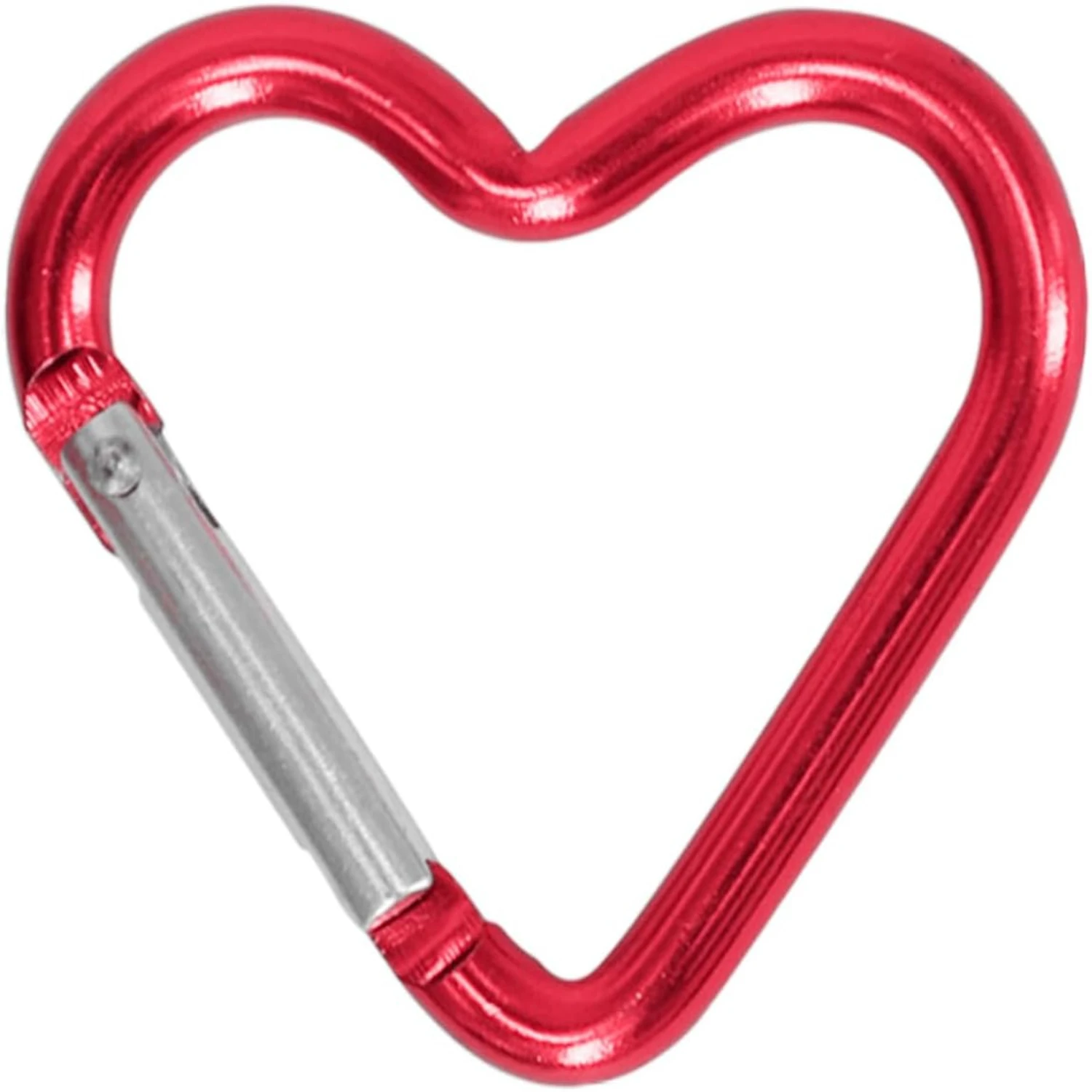 Lightweight, Durable, and Reliable Essential Aluminum Alloy Heart Shaped Carabiner Clip Keychain - Versatile Heavy Duty Rustproo