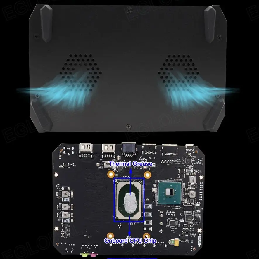 EGLOBAL 12th Intel Core i7 10870H i7 1165G7 Mini computer desktop da gioco Windows 11 Mini PC da gioco Mini PC da ufficio
