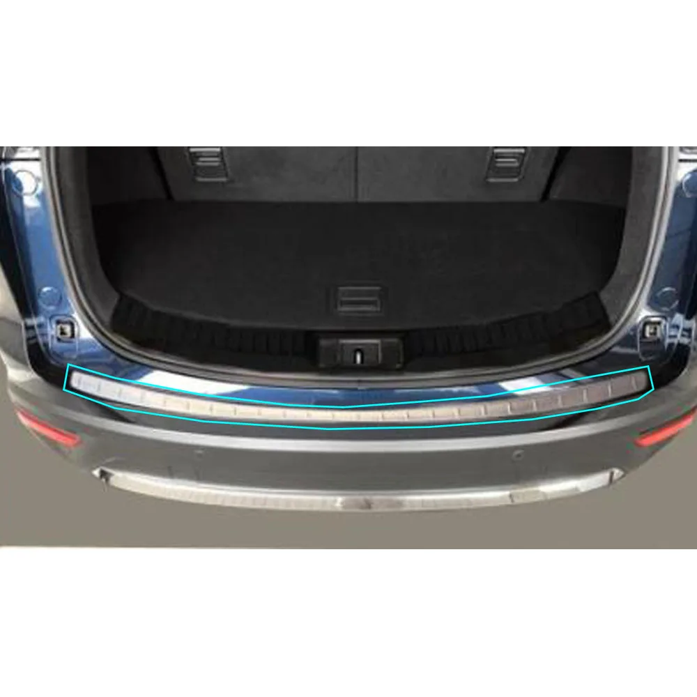 For Mazda CX-9 CX9 2017 2018 2019 2020 2021 Car Inside Rear Bumper Trim Stainless Steel Scuff Sill Trunk Plate Pedal Sticker