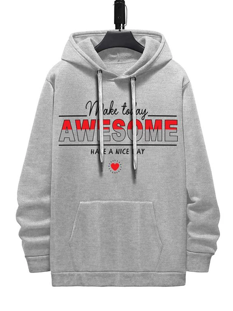 2024 Autumn and Winter New Print American Fashion Men's Sweatshirt High Street Hip Hop Street Set Hoodies