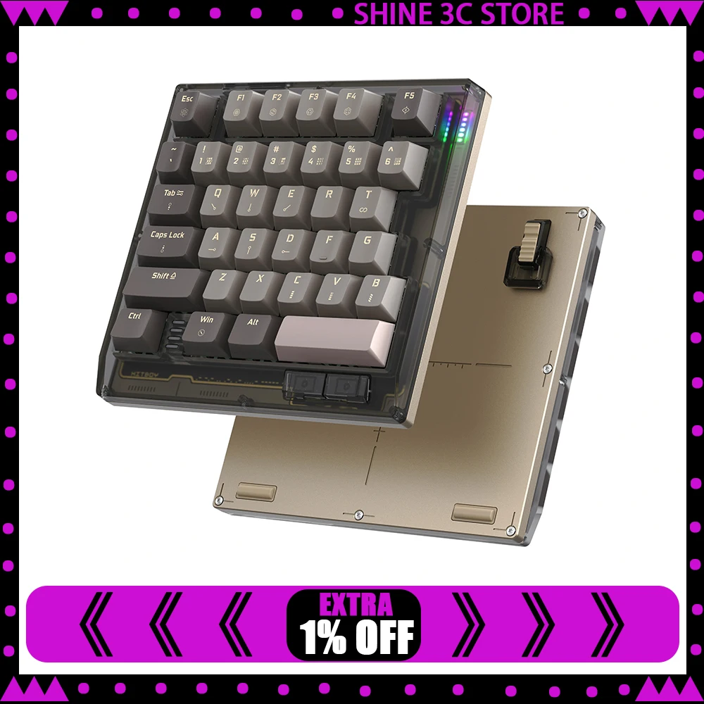 

Teamwalf Hitboy HK35 Magnetic Switch Keyboard Single Hand Wired Keyboard Semi Aluminum 8k Rgb Gamer Keyboard For FPS Valorant
