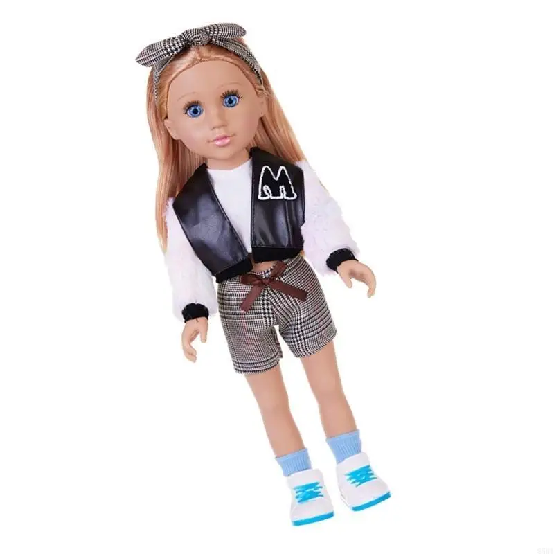 

85WA Toy Doll Soft Washable PVC Blonde Girl 18" Baby Girl Doll for Kids
