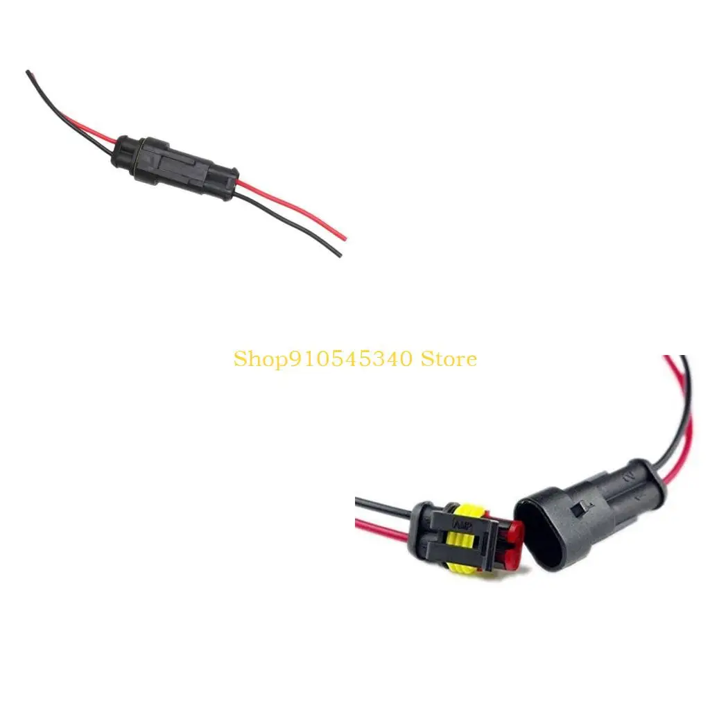 U2JA 5 X 2 Pin Way Car Auto Waterproof Electrical Connector Plug Socket Wire New