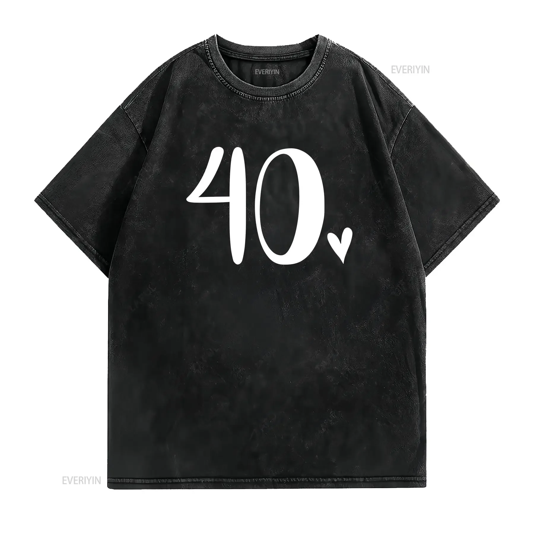 40th Birthday T Shirt 40 HearT Fortieth Trip Idea  vintage Washed Comfortable graphic Breathable Unisex designer clothes