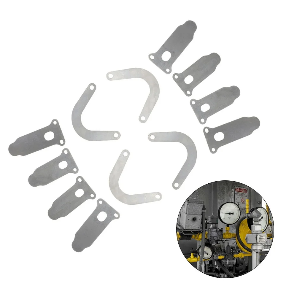12pcs Silent Oil Free Air Compressor Air Pump Head Valve Plate Belt Piston Machine Plate Air Compressor Iron Plate Accessories