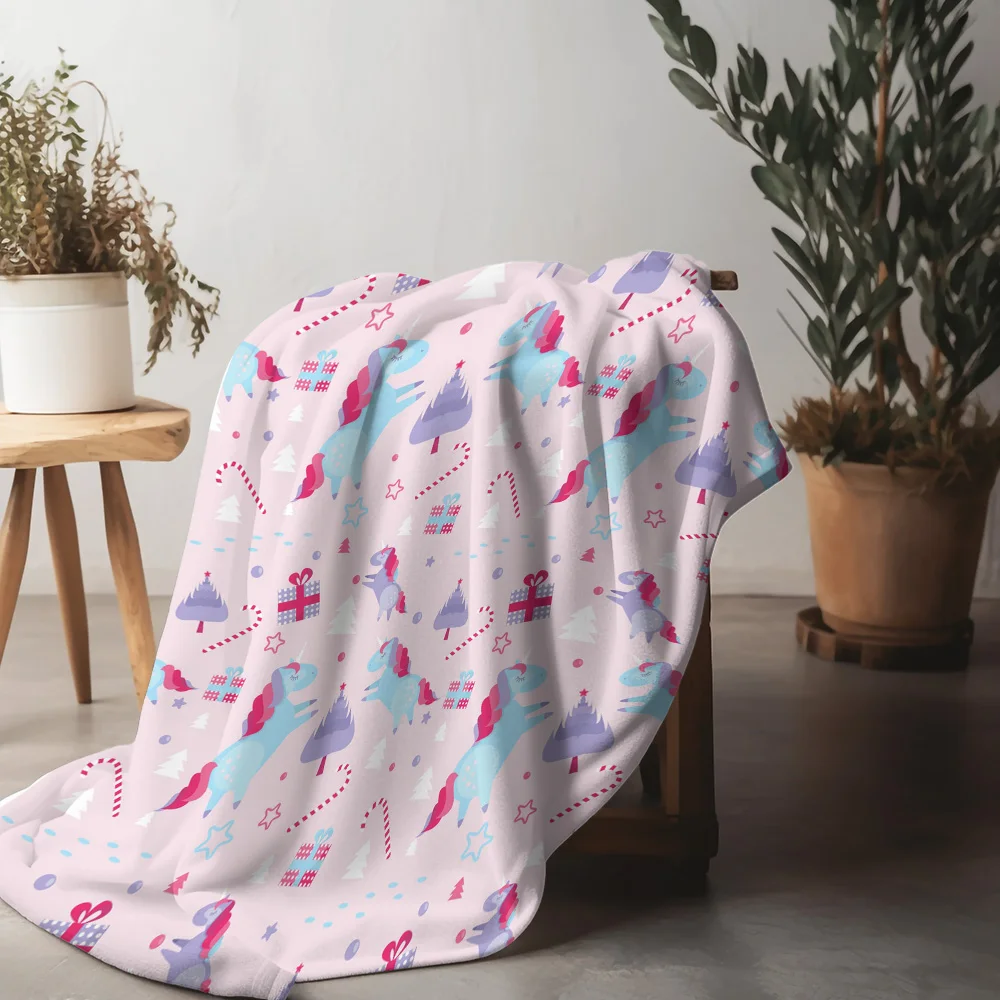 

Tu Soft Flannel Blanket Cozy Throw Blanket Warm Home Decor Living Room Bedding Cute Animal Pattern Gift Ideas