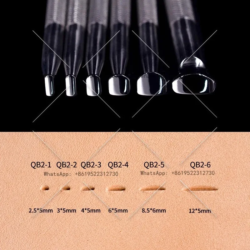 Vegetable tanned leather stainless steel leather leather engraving printing tool edge knock tool QB3