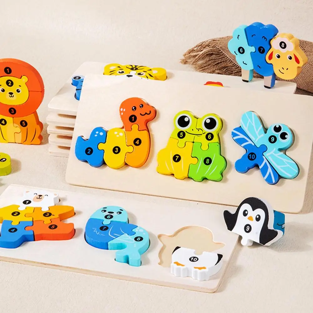 

Biological Chain 3D Puzzles for Baby Wooden Nesting Jigsaw Animal Block Cognitive Intelligence Toys Education Games Newbirn Gift