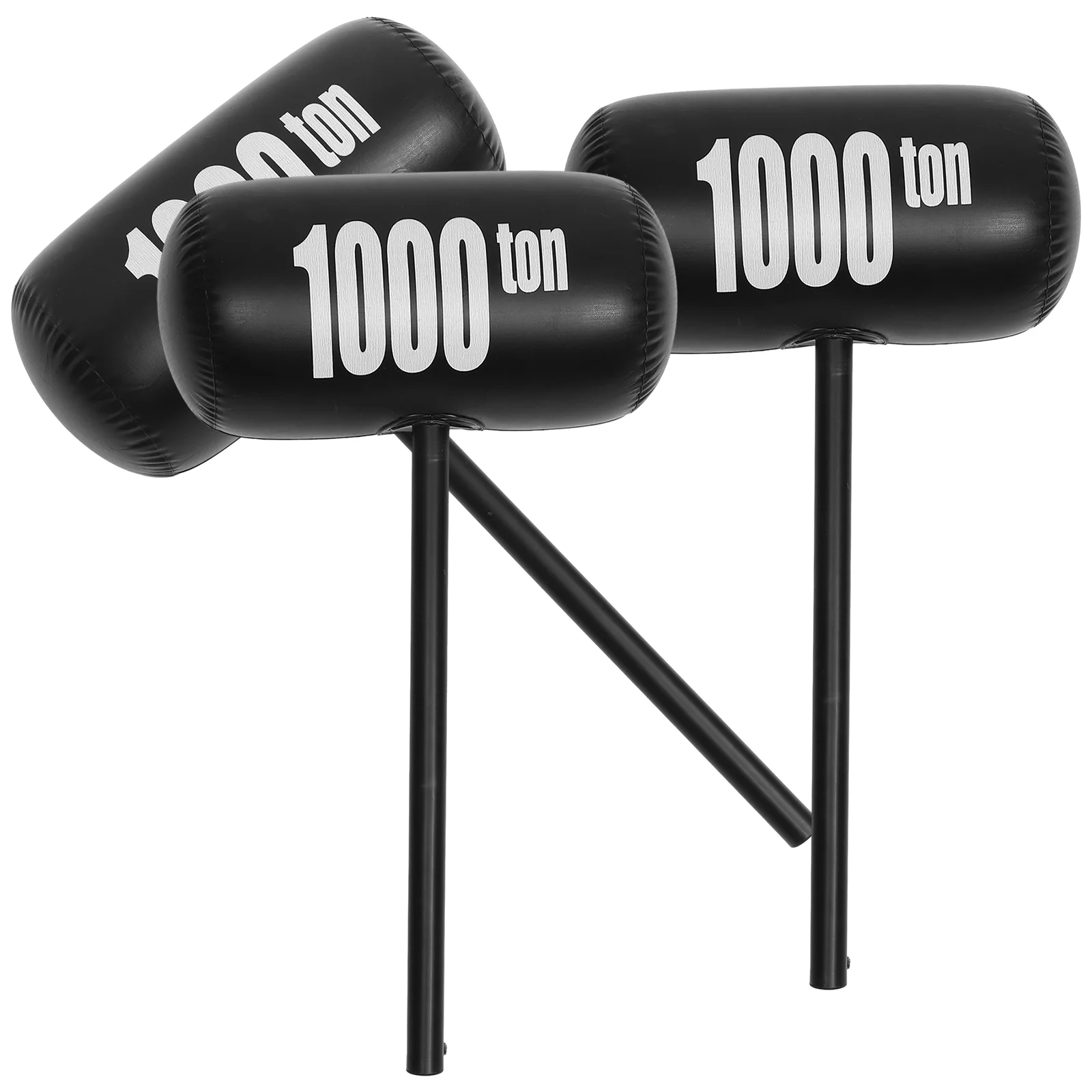 3 Pcs Inflatable Hammer Toy Large Size PVC Black for Party Classroom Fun Novelty Toy Promotes Dexterity