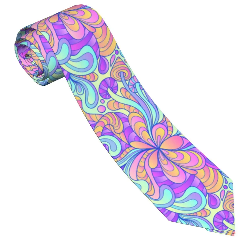 

60s Hippie Psychedelic Mushrooms Neckties Men Women Skinny Polyester 8 cm Narrow Neck Ties Shirt Accessories Wedding