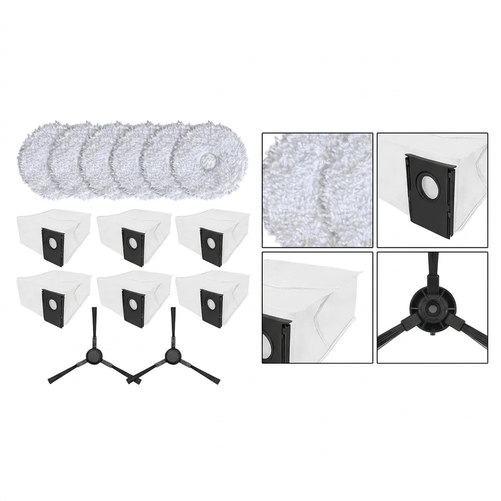 Efficient Dust Collection Bags As Shown Mop Cloth Kit Long for service Life Robot Vacuum Accessories Strong Dust Seal