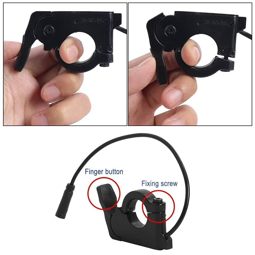 TT009 Finger-Gashebel Universal 36V 48V 60V 72V Elektrofahrrad Roller 3-Pin Beschleuniger Links Rechts 22mm Lenker Ersatzteile – Detail 19