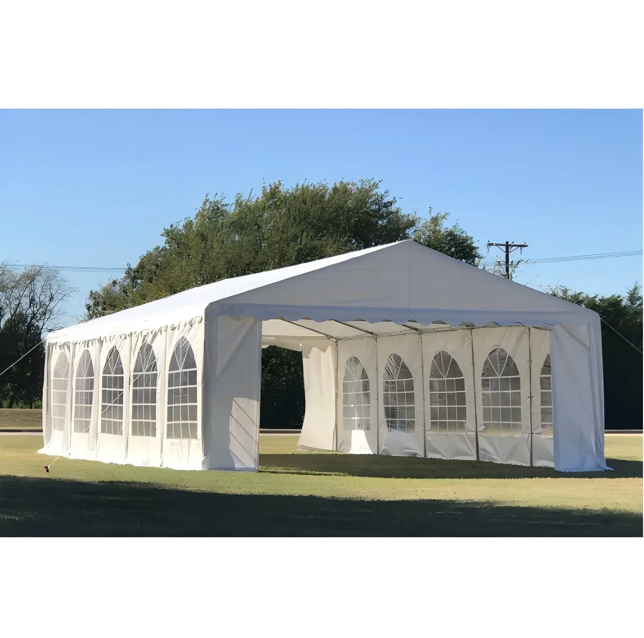 #High Quality 40x20ft 32x16ft Large Hall Waterproof PVC 300 500 People Event Banquet White Marquee Canopy Party Wedding Tent