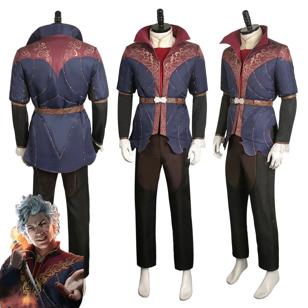 Game Baldur Cos Gate Astarion Cosplay Costume Halloween Fantasia Disguise Suit Adult Man Roleplay Coat Pants Fantasy Outfits